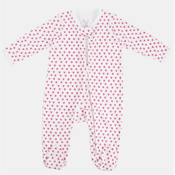 Roller Rabbit Pink Hearts Footie - Picture 2 of 2